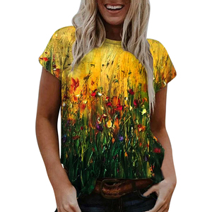 T-shirt de sublimation pour femme grande taille, prix avantageux, promotionnel, durable, dernier design, toutes les couleurs. - Product Image 5