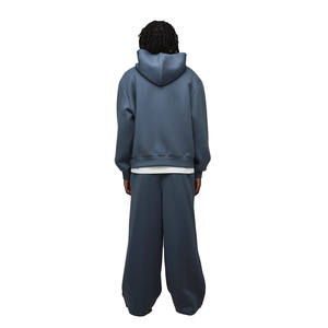 Ensemble de survêtement pour homme, sweat à capuche oversize uni avec fermeture éclair intégrale et pantalon large assorti, OEM ODM Vente en gros de vêtements - Product Image 5
