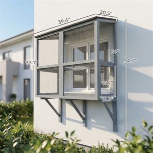 Casetta per Gatti da Esterno Grigia Montata a Parete per il Tuo Amico Peloso - Product Image 6