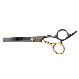 Kit de ciseaux à effiler professionnels de qualité supérieure en acier inoxydable 4Cr13, ciseaux pour droitiers, peigne, revêtement coloré pour usage en salon - Product Image 4