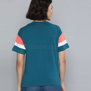 ออกแบบโลโก้ของคุณเอง เสื้อยืดผู้หญิงผ้าฝ้าย/โพลีเอสเตอร์ เสื้อยืดผู้หญิงดีไซน์ใหม่ เสื้อยืดสตรีทแวร์ - Product Image 3