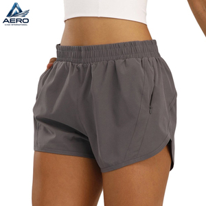 Best Price Comfortable Newest Design <b>Women</b> Lightweight Eco-Friendly Breathable Quick Dry Workout Running Shorts Mid Waist Double - Product Image 5