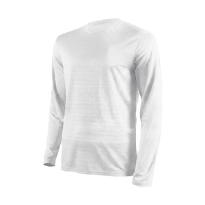 Men's Long Sleeve O-Neck T-<b>Shirt</b> Solid Color Quick Dry Knitted <b>100</b>% <b>Polyester</b> Breathable Casual Wear Regular Fit - Product Image 6