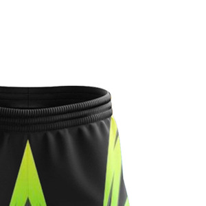Pantalon de survêtement sportif pour homme, noir et vert à motifs, taille élastique, séchage rapide, léger, idéal pour l'été, impression par sublimation - Product Image 2