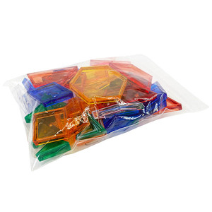 49 PCS Colorful Math Toy Clear Plastic Geometric <b>Shape</b> Pattern <b>Blocks</b> - Product Image 6