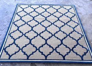 Alfombras Acogedoras de Lana/Seda de Pelo Largo Hechas a Mano para Salas de Estar y Comedores Modernos - Product Image 3