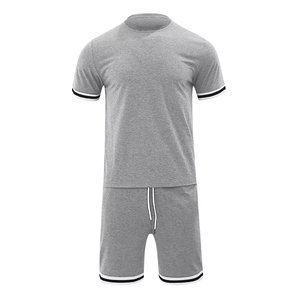 Ensemble d'été pour hommes, costume de sport décontracté de haute qualité personnalisé pour hommes et femmes, styles de vie actifs, 100% coton, séchage rapide - Product Image 1