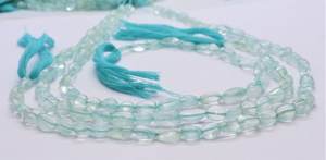 Perles de topaze blanche naturelle, forme ovale lisse, 6-7 mm, perles de pierres précieuses de topaze blanche, 12,5 pouces, perles de topaze blanche en vrac pour bijoux - Product Image 4