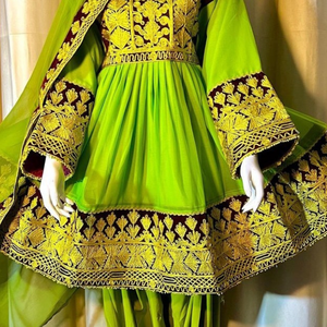 Robe longue ample et respirante pour femme, style bohème, ethnique afghane, faite main, brodée, patchwork, grande taille, de haute qualité - Product Image 3