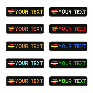Nuevo Parche de Bordado Rectangular Ligero de Diseño Personalizado al por Mayor, Accesorios de Tela para Sombreros Cosidos, Hecho en Pakistán - Product Image 1