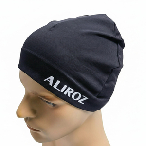 Custom Logo Soft Breathable Running Beanie OEM ODM Common Fabric Unisex Elastic Sports Skull Caps - Product Image 2