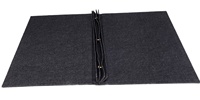 Couverture de menu économique en tissu denim noir de luxe, format 9*12 pouces, certifiée ISO, nouvelle collection pour restaurants et hôtels