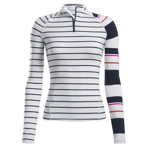 Camisa de Golf de Manga Larga a Rayas Blancas y Azul Marino para Mujer, Top Deportivo de Alto Rendimiento, Ropa Casual para Entrenamiento al Aire Libre, Ropa Deportiva para Golf - Product Image 1
