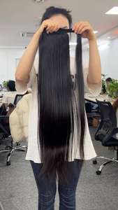 วิกผมคนเวียดนามแบบตรงหางม้าแท้สำหรับต่อผม - Product Image 6