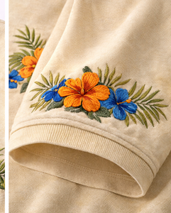 เสื้อโปโลผู้ชายลายพิมพ์นกแก้วเขตร้อน – เสื้อโปโลลำลองลายดอกไม้สไตล์วินเทจ - Product Image 2