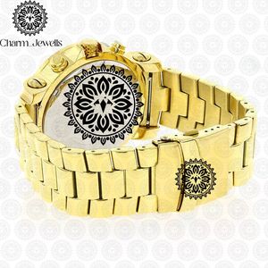 Montre de luxe pour homme Charm Jewells en acier inoxydable, cadran en verre cristal 40 mm, bracelet 20 cm, mouvement mécanique, résistance à l'eau 10 bars - Product Image 4