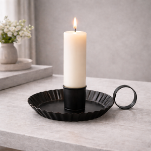 Premium metal taper candle stand <b>Black</b> Candle Holder Metal Taper Holder elegant <b>black</b> finish ideal for decor dining festive deco - Product Image 2