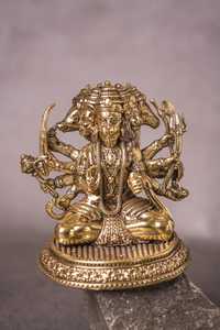 Large Brass Lord Statue | Handmade Metal Handicraft Modern Pop Art Eco-Friendly Durable Hindu God <b>Tabletop</b> Birthday Home Temple - Product Image 3