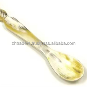 Cuchara de Cuerno de Búfalo y Vaca Hecha a Mano de Lujo, Recién Llegada, Cubiertos Ecológicos de Grado Alimenticio para Fiestas, Venta al por Mayor a Granel desde India - Product Image 1