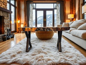 Luxury Epoxy Resin <b>Log</b> Wooden Table Solid Walnut Handmade Customizable Eco-Friendly Waterproof Modern Art Home Living Room - Product Image 3
