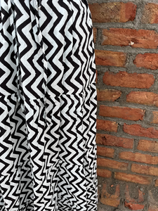 ชุดเดรสลำลองผ้าฝ้ายสีขาวพิมพ์ลายบล็อกอินเดียสำหรับผู้หญิง เอวยางยืด ระบายอากาศได้ดี กระโปรงยาว ราคาโรงงาน - Product Image 6