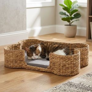 Cama para Mascotas Tejida a Mano con Jacinto de Agua, Estilo Rústico, Tamaño Personalizado, Hecha en Vietnam por el Fabricante - Product Image 1