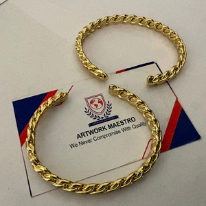 Pendientes de latón metálico tejidos a mano, chapados en oro, con diseño artesanal elegante y a la moda para mujer y niña. - Product Image 1