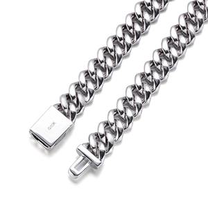 Collar de Cadena Personalizado de Oro Fino Premium para Hombre, Chapado en Oro Blanco, Corte Brillante Redondo, Estilo Hiphop, con Certificación de Terceros - Product Image 6
