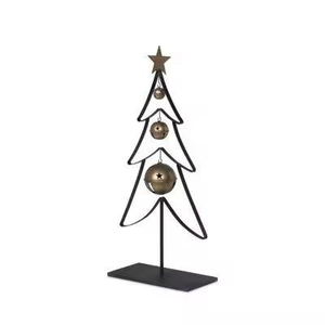 Petit sapin de Noël décoratif en métal pour table, élégant et idéal pour les espaces restreints, décoration de Noël parfaite pour la maison moderne. - Product Image 4