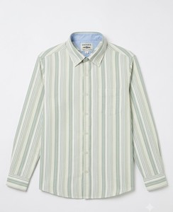 Chemise décontractée rayée à double boutonnage pour homme, manches longues, col rabattu, en coton respirant, style été - Product Image 4