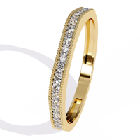 Bague d'éternité vintage inspirée du style Mil grain, sertie de diamants, élégante, style antique, scintillante, cadeau intemporel pour elle