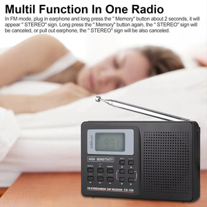 Radio portable DSP personnalisée en usine, toutes bandes (FM, AM, SW), avec écran LCD, ATS, minuterie de veille, prise jack pour écouteurs et horloge, idéale pour l'étude, le travail, l'extérieur et la maison - Product Image 4