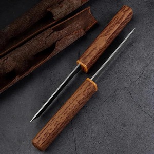 Cuchillo de acero inoxidable de doble y una sola cara para exteriores, mini cuchillo portátil multiusos para bushcraft y camping. - Product Image 4