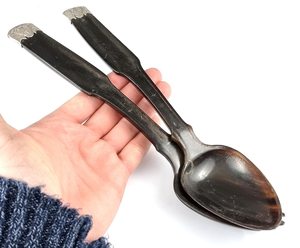 Cuillère en corne de buffle personnalisée, ustensile de cuisine très demandé pour les fêtes, idéale pour la crème glacée et les desserts, en vente - Product Image 6