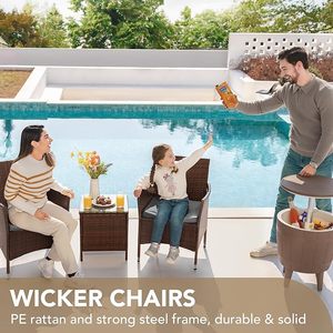Contemporary Wood and Wicker Furniture Set Luxury Design for Hospitality and Indoor Patio Use - Product Image 3