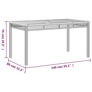 Ensemble de salle à manger en rotin gris de 5 pièces avec coussins Ensembles de jardin élégants - Product Image 6