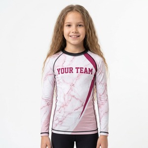 Kids MMA Rash Guard Sublimation Printing Custom Design <b>Long</b> <b>Sleeve</b> <b>Compression</b> <b>Shirt</b> For Youth Martial Arts Sportswear - Product Image 1