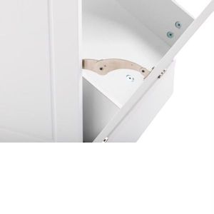 FCH White Kitchen Trash Can Cabinet with 1 Door 1 Drawer 1 Space for Dirty Clothes Bags Garbage Storage Solution - Product Image 5