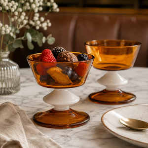 Gobelet à dessert en verre artisanal de 210 ml, sans plomb, pour crème glacée, mousse, pudding, réutilisable, en vrac - Product Image 6