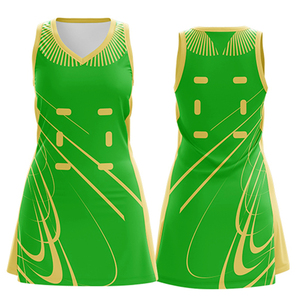 <b>Custom</b> Design Wholesale Price Sublimated Unisex Anti-Bacterial Nylon Sleeveless Elastic Waist Netball <b>Dress</b> Uniforms - Product Image 5