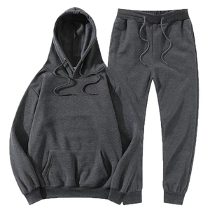 Tracksuit for <b>Men</b> Solid Casual Athletic Sweat Suit Sets Long Sleeve <b>Pullover</b> Fleece <b>Jacket</b> Pants Summer Track Suits OEM - Product Image 3