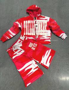 AUA Tracksuit Set Hooded Sweatshirt Full Length <b>Pants</b> Brown White Number 19 Streetwear Unisex Adult Autumn Breathable Polyester - Product Image 5