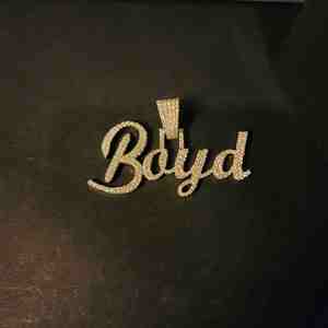 Hip Hop Lab Grown Diamond <b>Brass</b> BAYD Pendant Stainless Steel 3CT for Every Occasion and Gift - Product Image 5