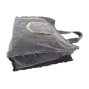 Bolsa de Mano de Lona de Mezclilla de 14 Onzas de Alta Calidad, Prelavada, Suave al Tacto, con Asa de Metal para Mujer, Unisex, Más Vendida, Acabado Enzimático, Negra - Product Image 4