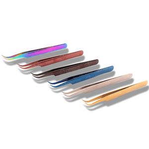 Pince à épiler japonaise en acier inoxydable nouveauté pointes pointues semi-incurvées cils faciles à ramasser volume de 90 degrés outil de beauté en fibre - Product Image 2