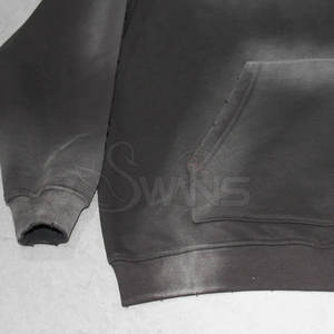 Sudadera con Capucha para Hombre, Estilo Casual, para Uso en Exteriores, Efecto Desgastado por el Sol, 100% Algodón, para Invierno - Product Image 6