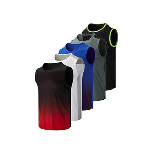 Custom <b>Men</b> Sleeveless Shirt <b>Multi</b> <b>Pack</b> Blank Athletic Tank Tops Quick Dry Mesh Workout <b>Vests</b> - Product Image 4
