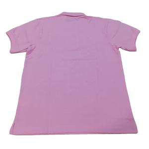 เสื้อยืดผ้าฝ้าย100% สำหรับผู้ชายติดกระดุมปิดสีทึบดีไซน์แบบกำหนดเอง - Product Image 2