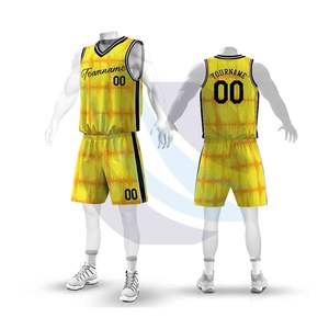 Ensemble de maillot et short de basket-ball personnalisé, léger, athlétique, uniforme d'équipe respirant, vêtements de basket-ball pour club - Product Image 1