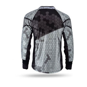 Maillot de football unisexe personnalisable à col en V et manches longues, imprimé par transfert thermique, respirant, anti-humidité, coupe classique - Product Image 3